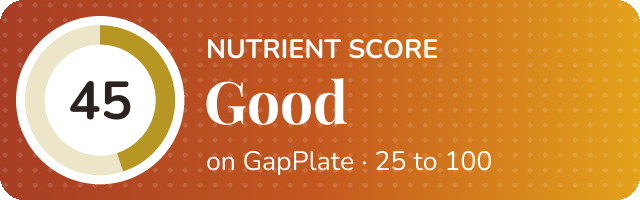 Nutrient score of Beets Greens and Zucchini Poriyal with Extra Virgin Olive Oil by Surinder