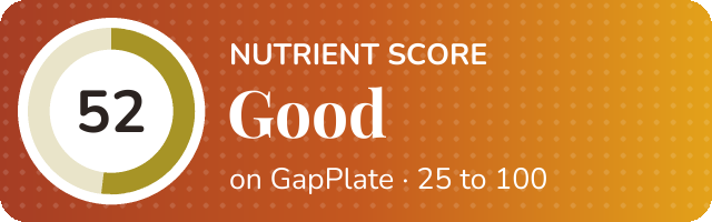 Nutrient score of Ginataang kalabasa at sitaw vegetable stew recipe