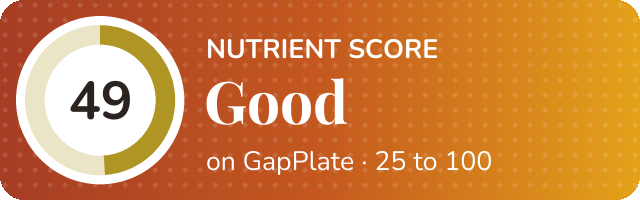 Nutrient score of Kerala Puttu and Kadala Curry recipe