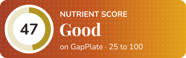 Nutrient score of Milk Coffee with 1 sugar recipe