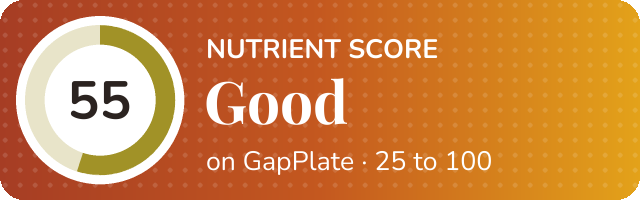 Nutrient score of Sesame Tahini Mushroom and Bok Choy Noodle Soup recipe