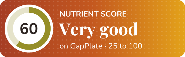 Nutrient score of Tangerine Chicken Meal Prep recipe