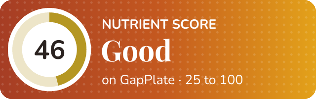 Nutrient score of Vazhakkai Poriyal Raw Plantains stir fry recipe