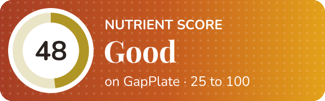 Nutrient score of Vegetable laksa with bok choy and tofu recipe