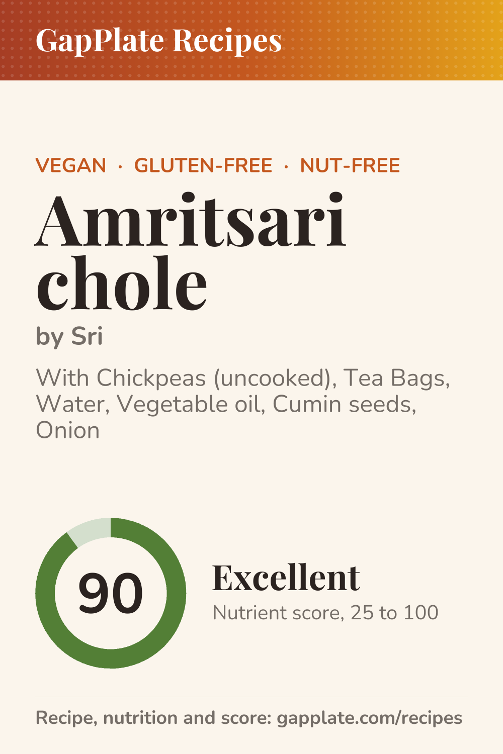 Pin of Amritsari chole by Sri