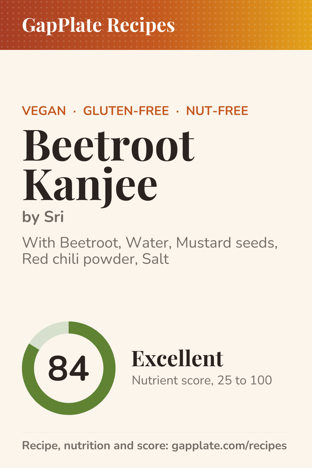 Pin of Beetroot Kanjee by Sri