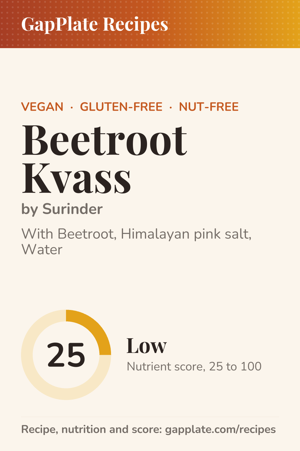 Pin of Beetroot Kvass by Surinder