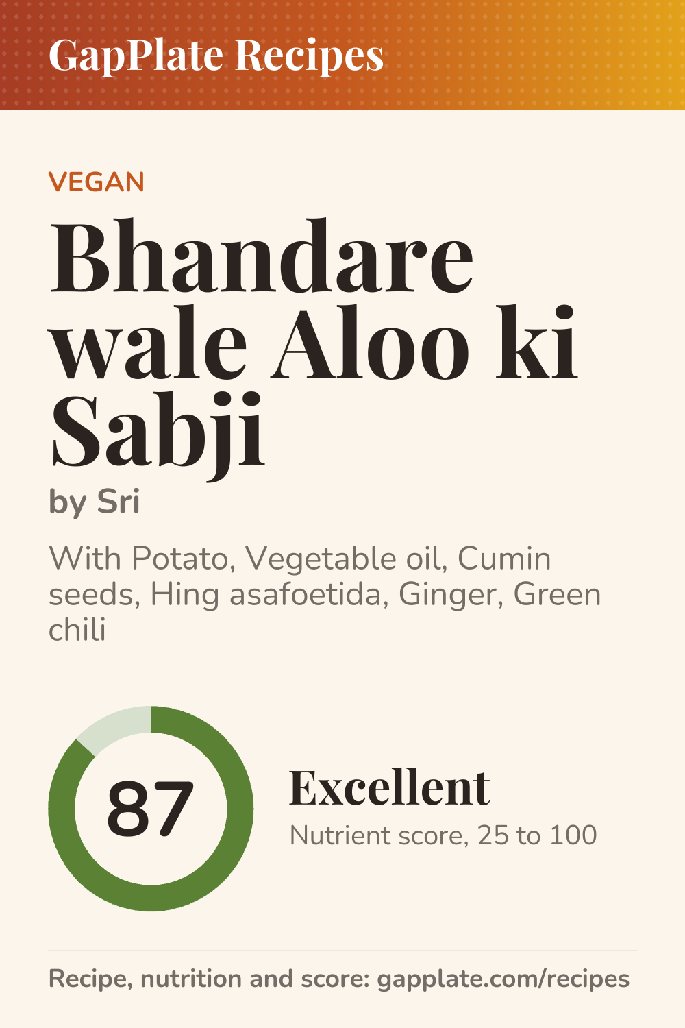 Pin of Bhandare wale Aloo ki Sabji by Sri