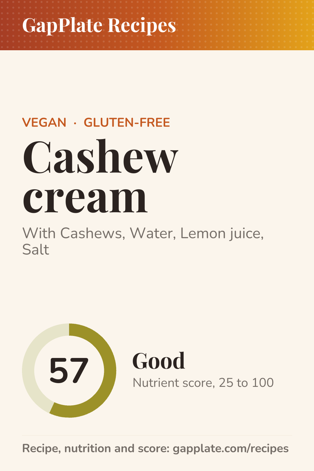 Pin of Cashew cream recipe