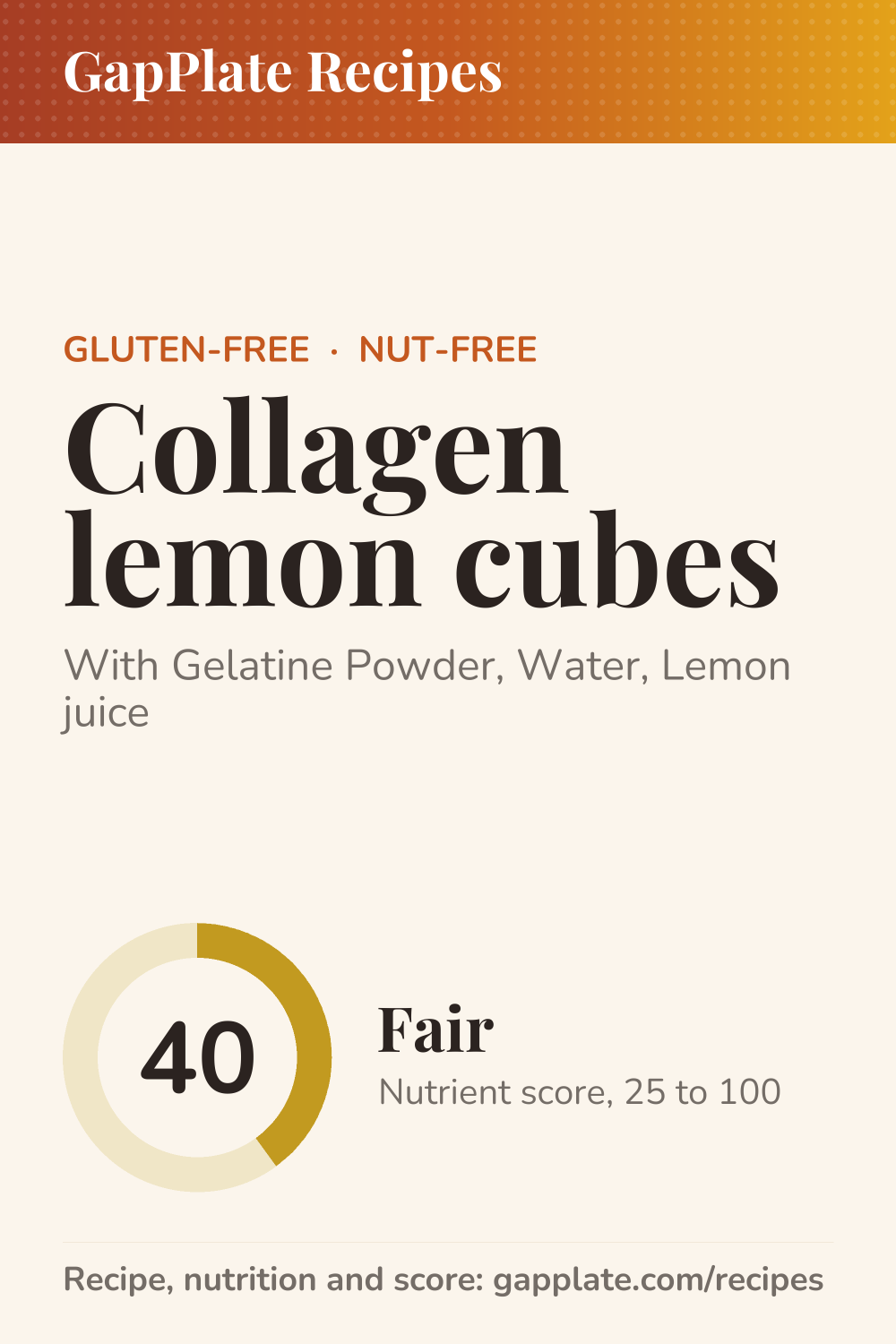 Pin of Collagen lemon cubes recipe