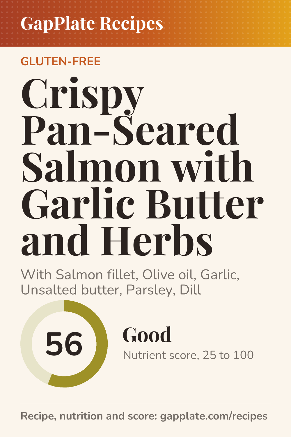 Pin of Crispy Pan-Seared Salmon with Garlic Butter and Herbs recipe