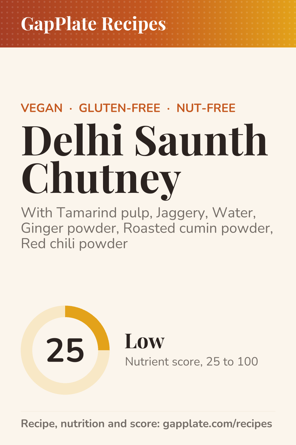 Pin of Delhi Saunth Chutney recipe