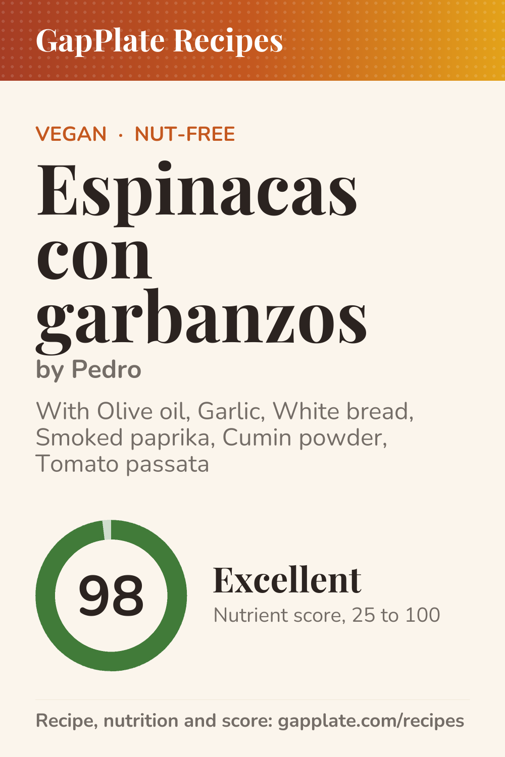 Pin of Espinacas con garbanzos by Pedro