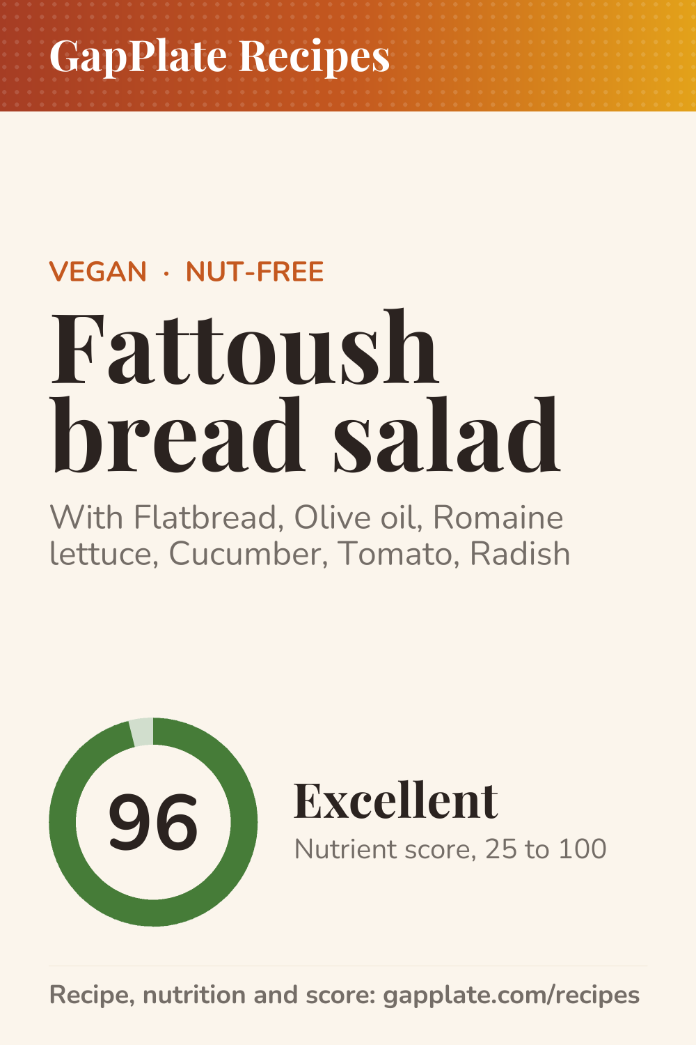 Pin of Fattoush bread salad recipe