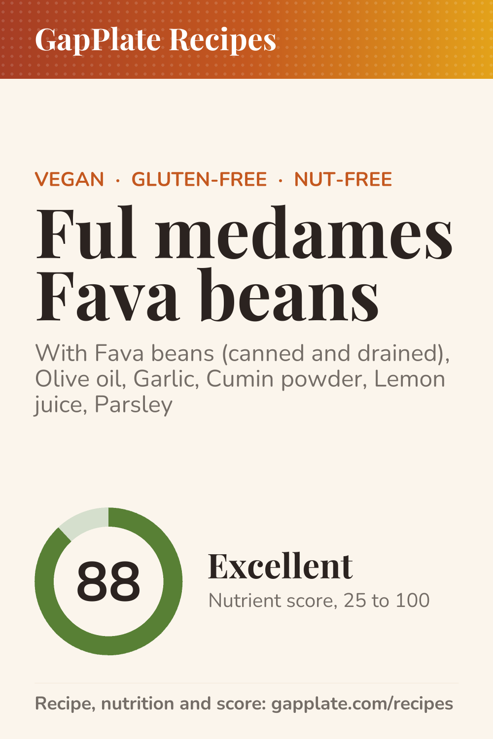 Pin of Ful medames Fava beans recipe