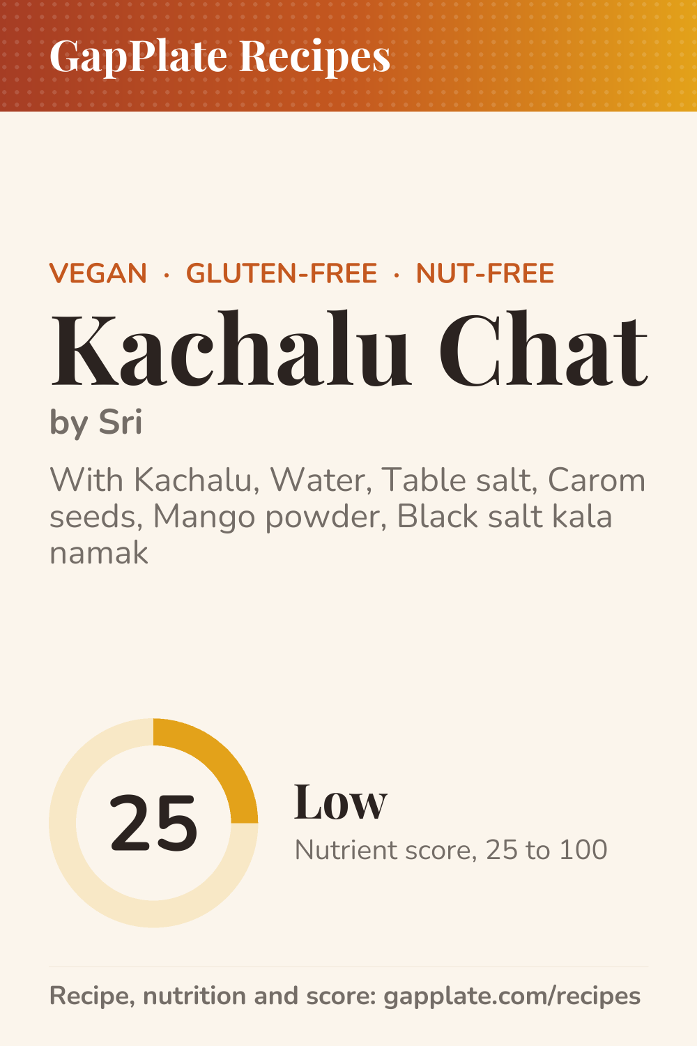 Pin of Kachalu Chat by Sri
