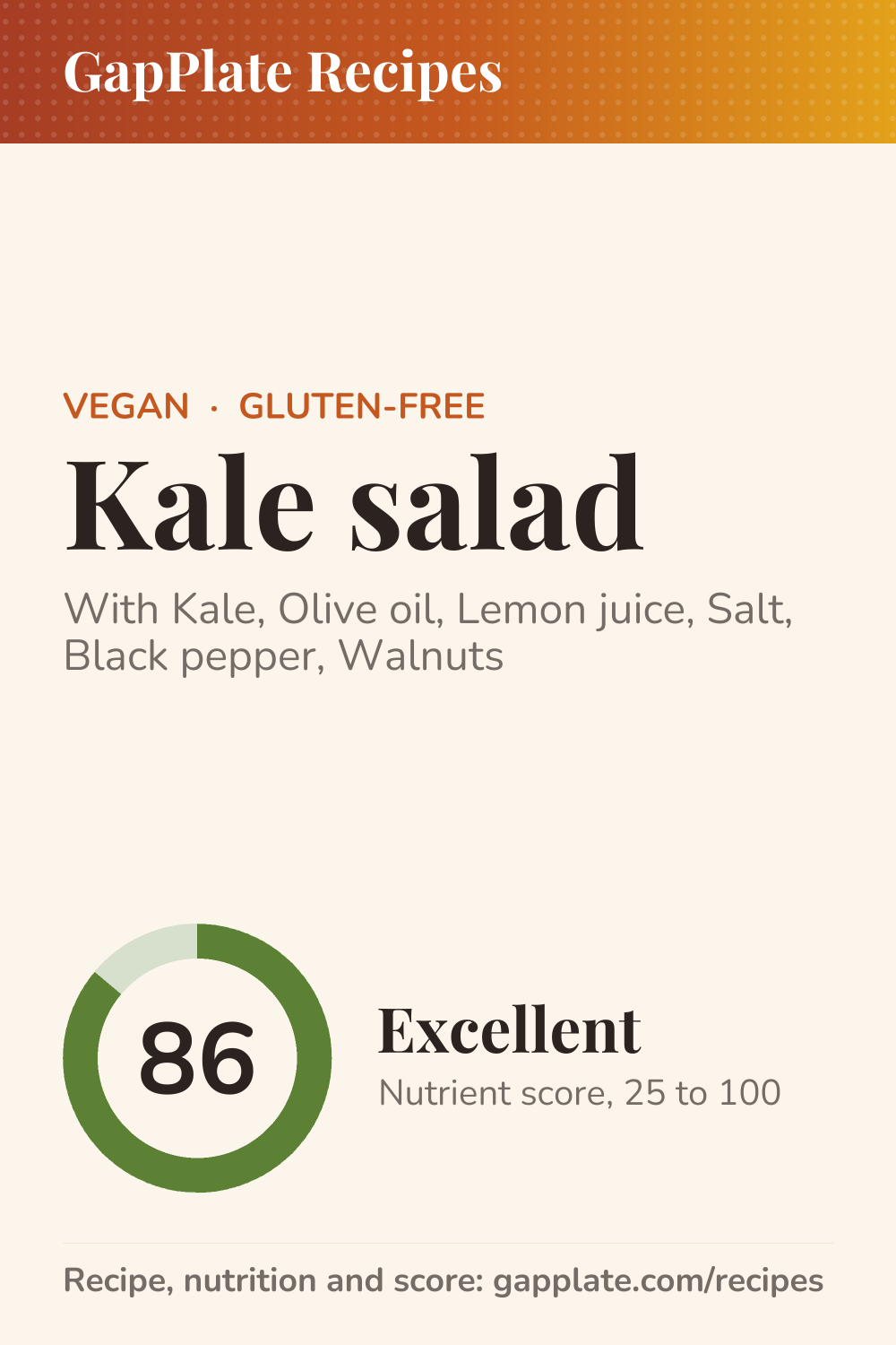 Pin of Kale salad recipe