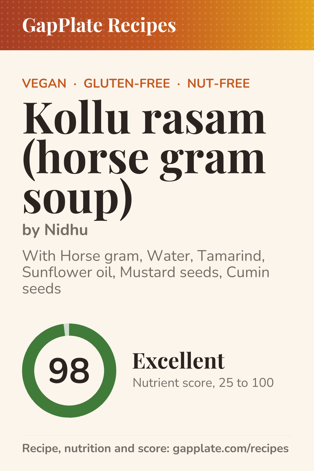 Pin of Kollu rasam (horse gram soup) by Nidhu