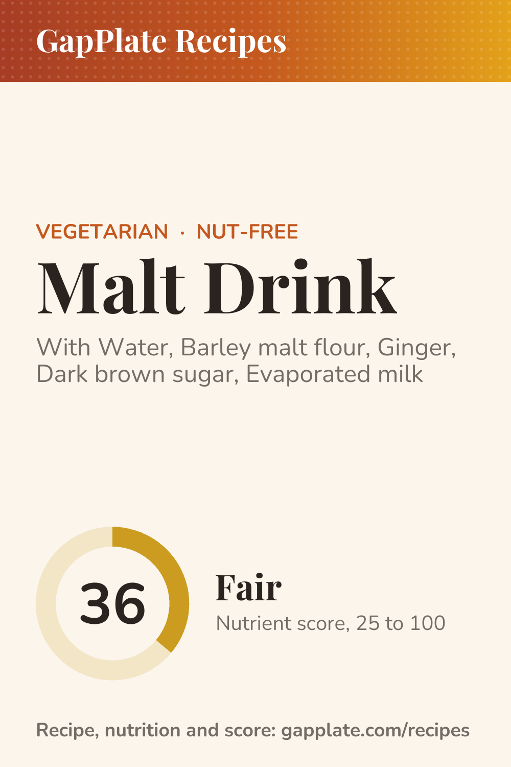 Pin of Malt Drink recipe
