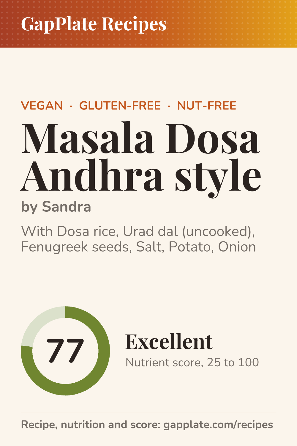 Pin of Masala Dosa Andhra style by Sandra
