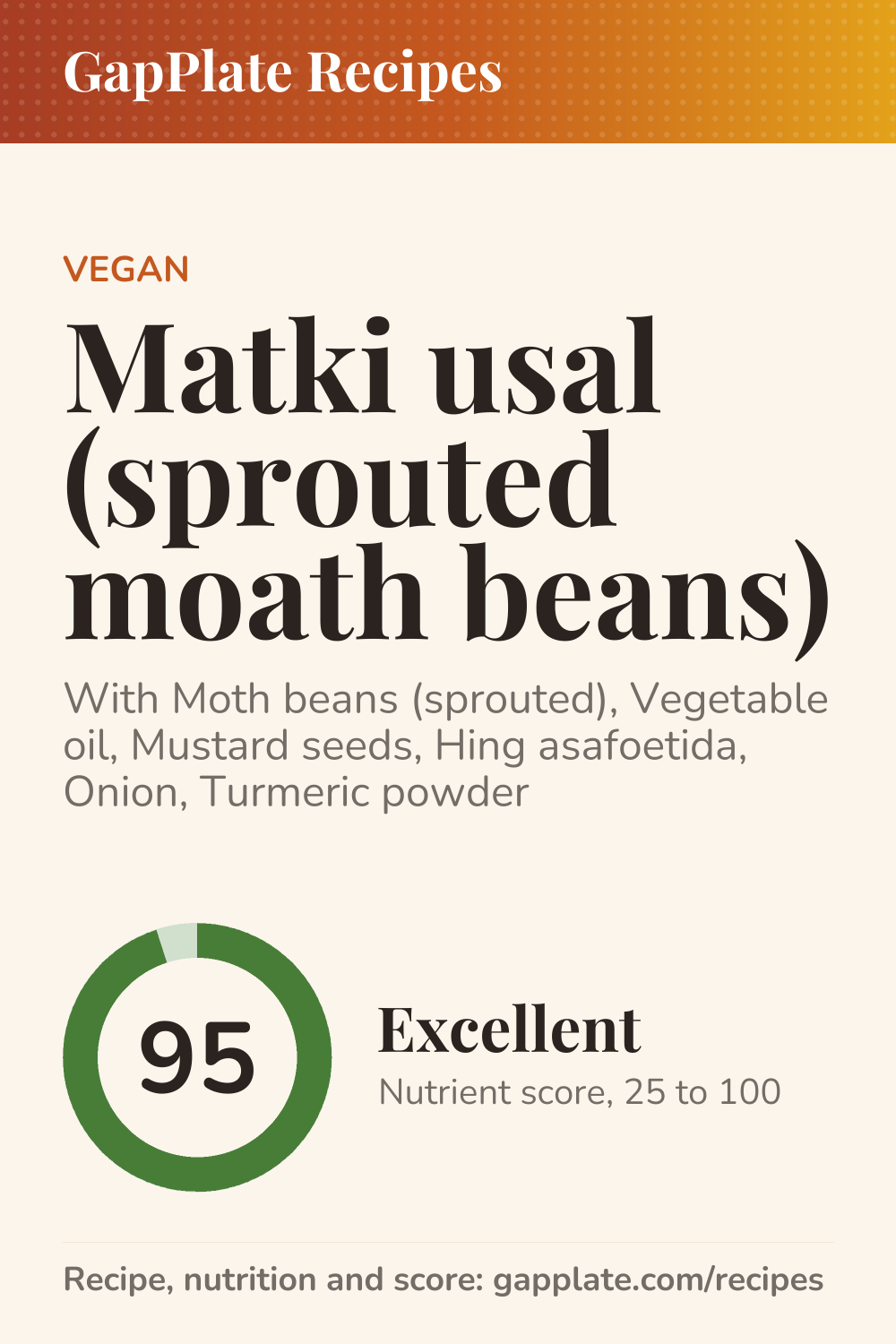 Pin of Matki usal (sprouted moath beans) recipe