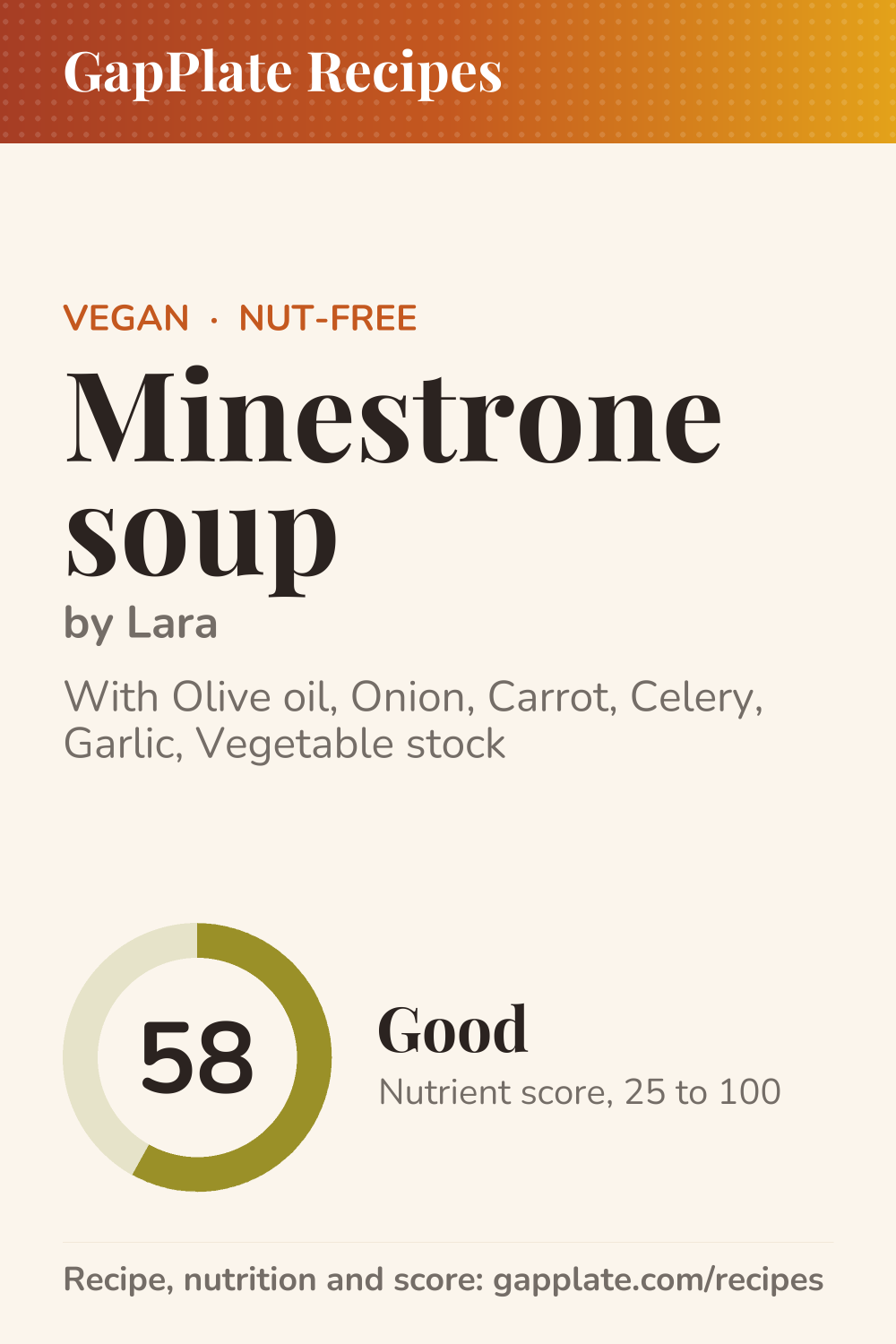 Pin of Minestrone soup by Lara