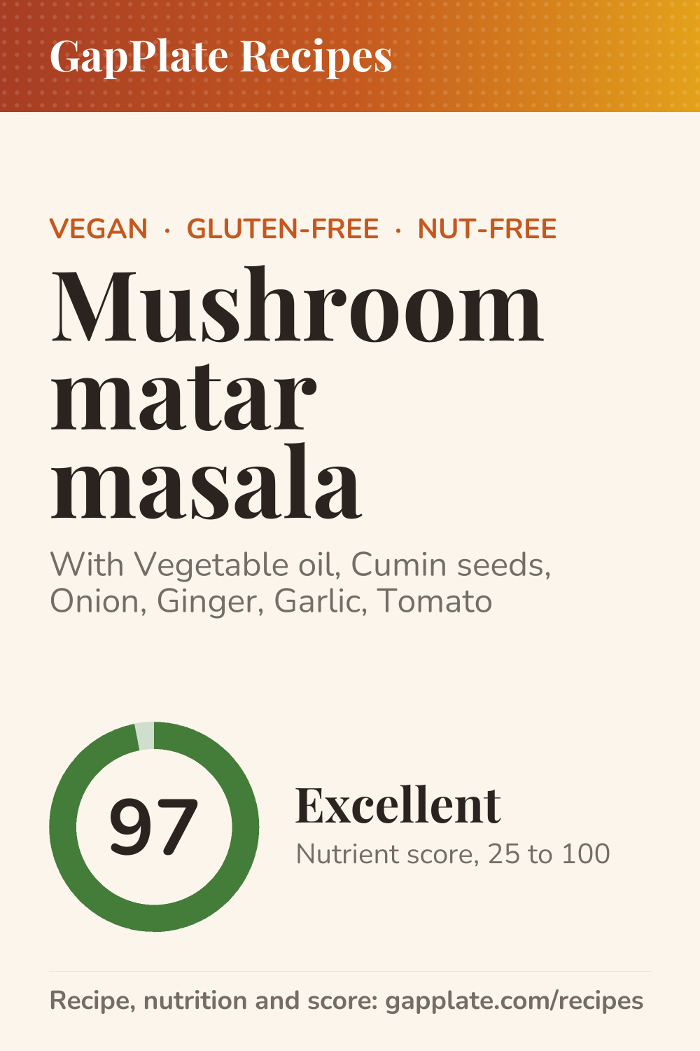 Pin of Mushroom matar masala recipe