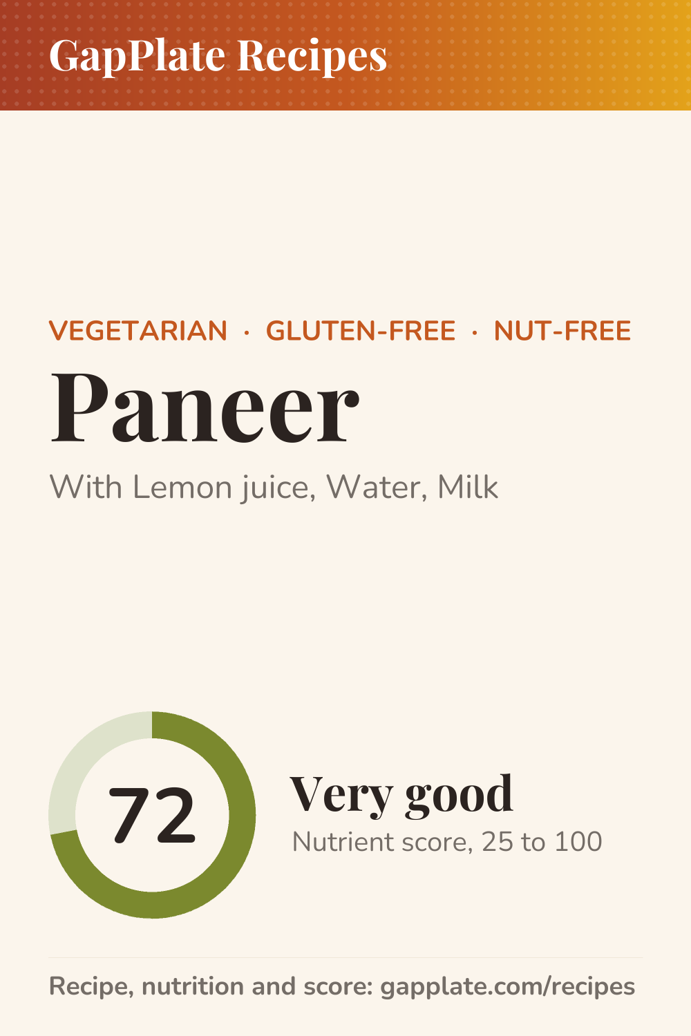 Pin of Paneer recipe
