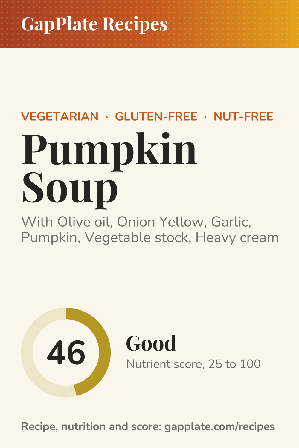 Pin of Pumpkin Soup recipe