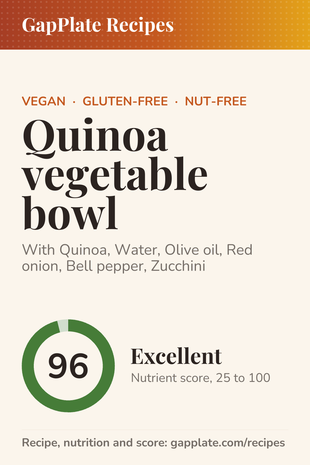 Pin of Quinoa vegetable bowl recipe