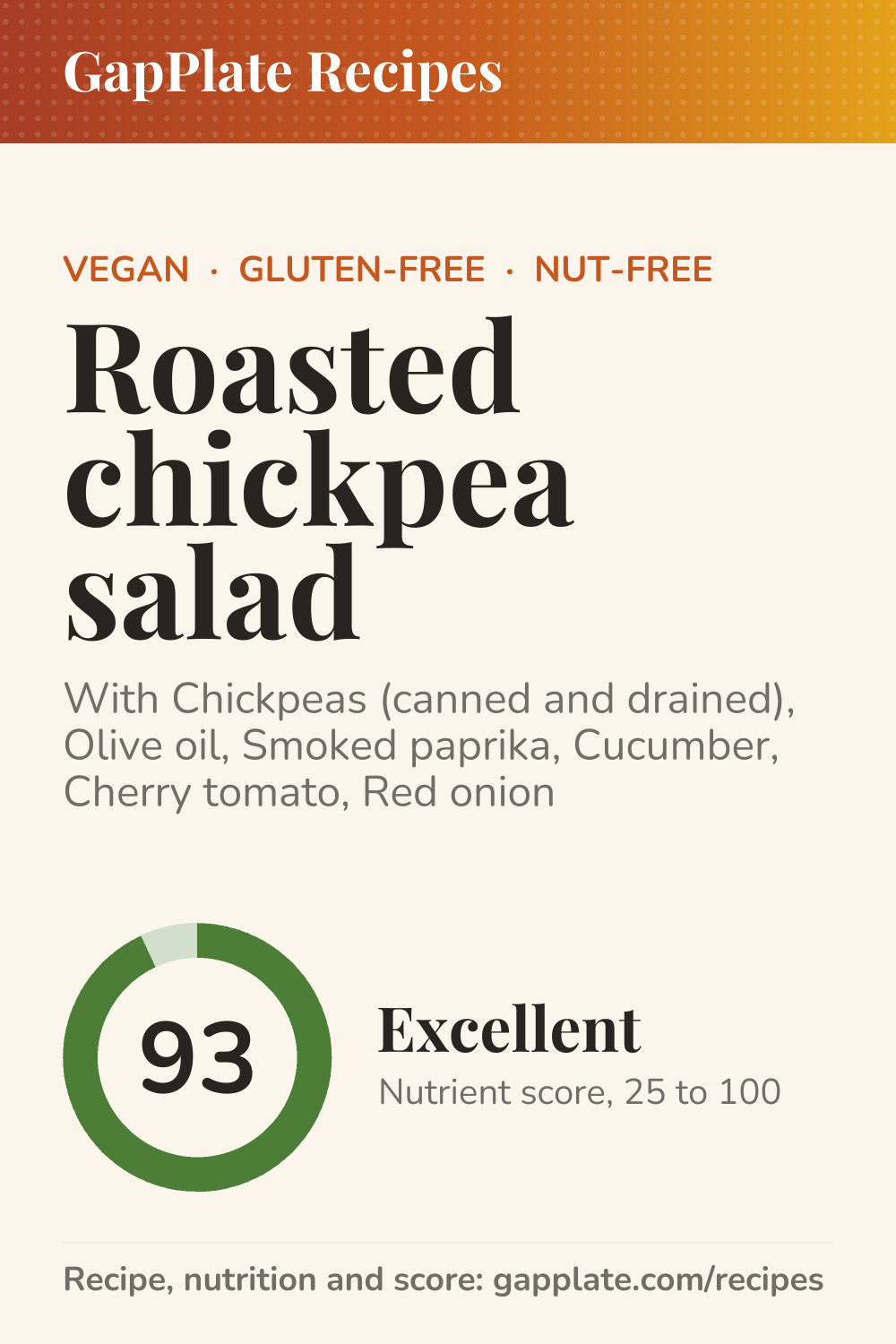 Pin of Roasted chickpea salad recipe