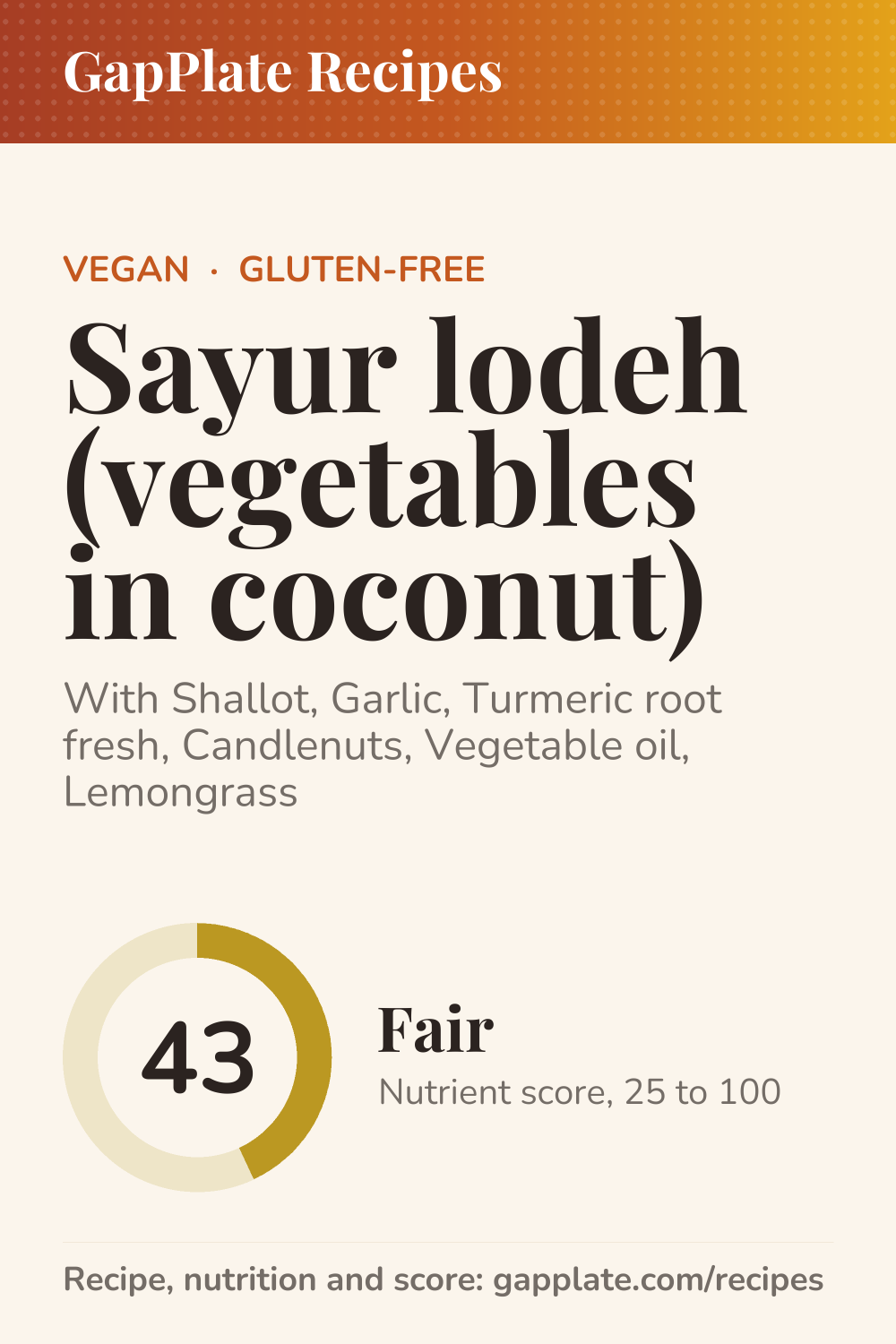 Pin of Sayur lodeh (vegetables in coconut) recipe