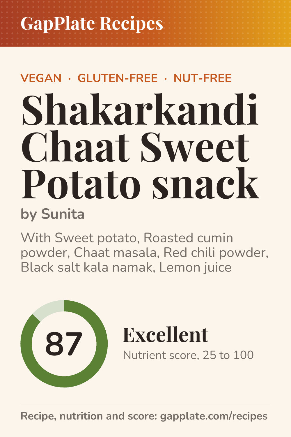 Pin of Shakarkandi Chaat Sweet Potato snack by Sunita