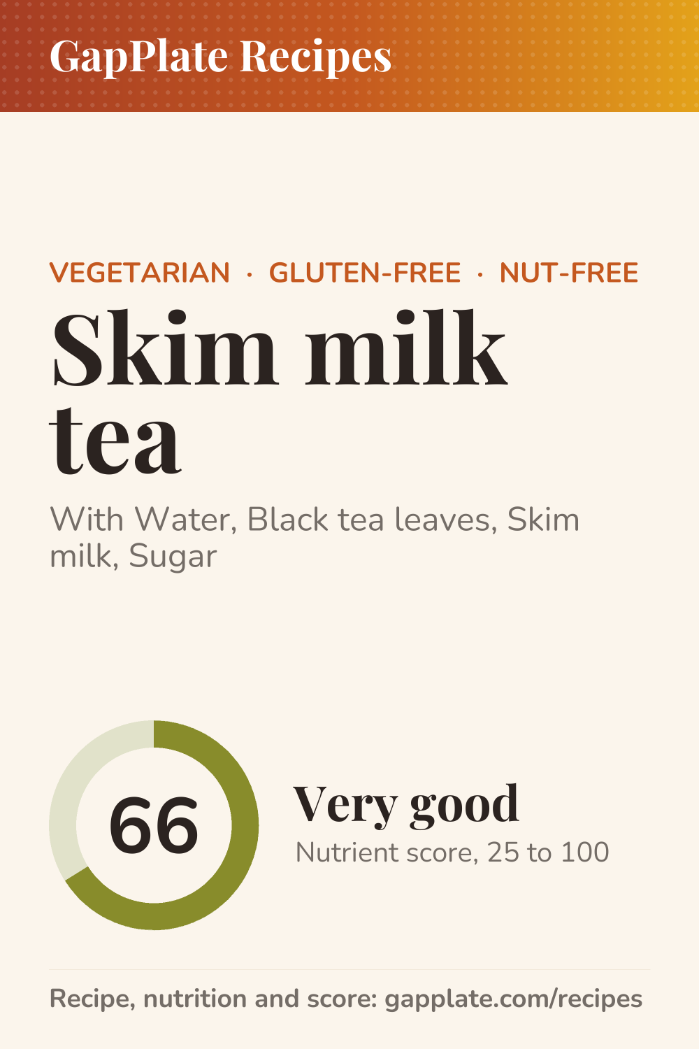 Pin of Skim milk tea recipe