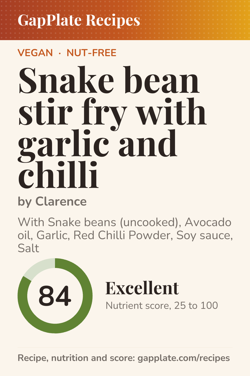Pin of Snake bean stir fry with garlic and chilli by Clarence