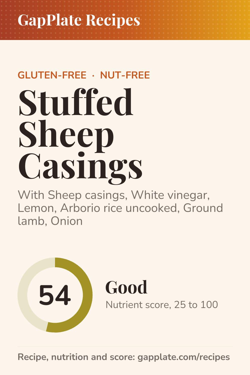 Pin of Stuffed Sheep Casings recipe