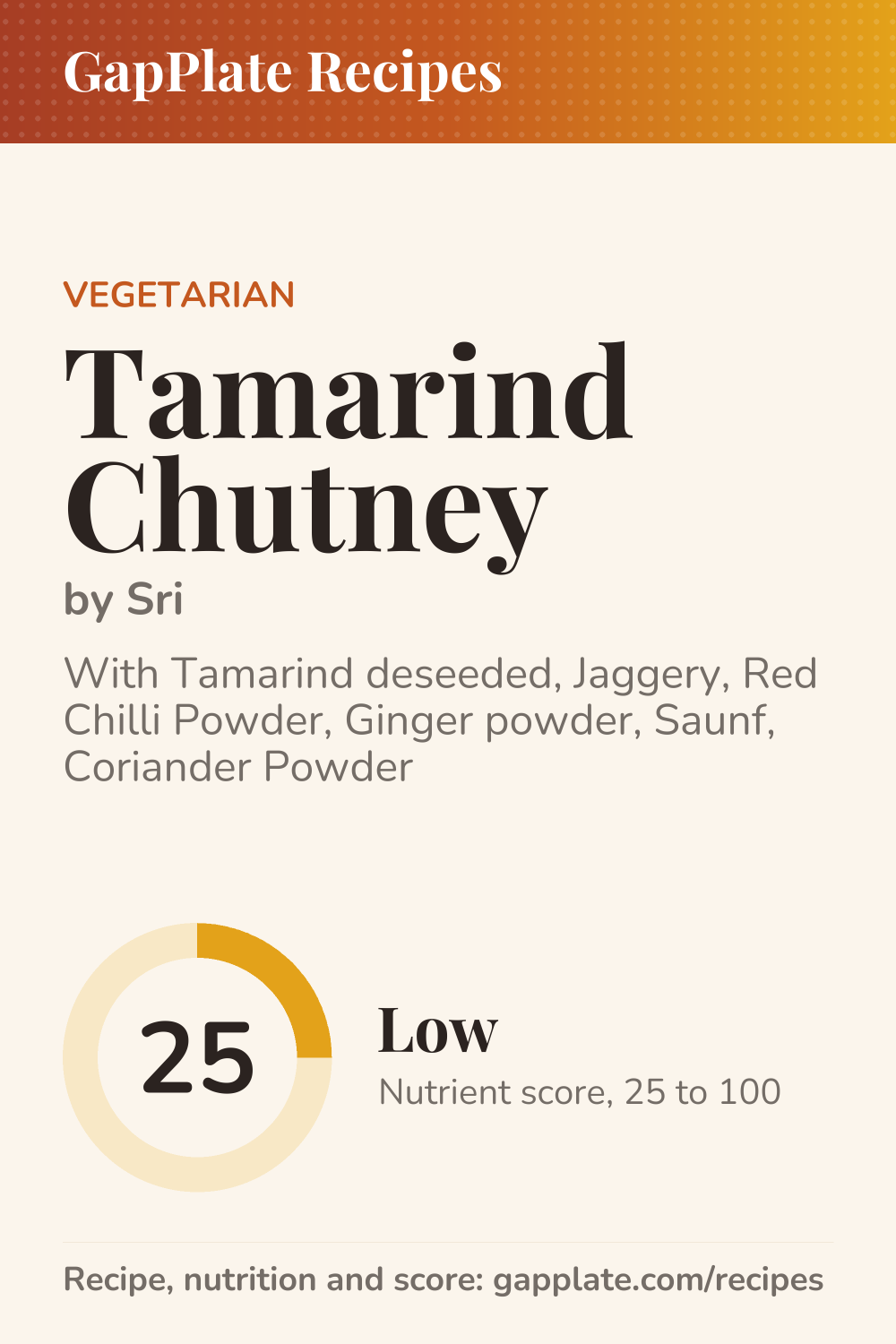 Pin of Tamarind Chutney by Sri