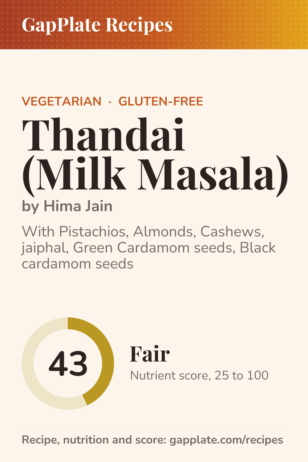 Pin of Thandai (Milk Masala) by Hima Jain
