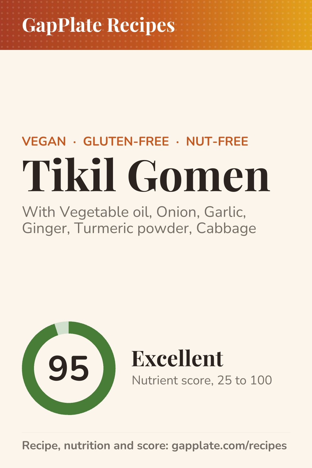 Pin of Tikil Gomen recipe