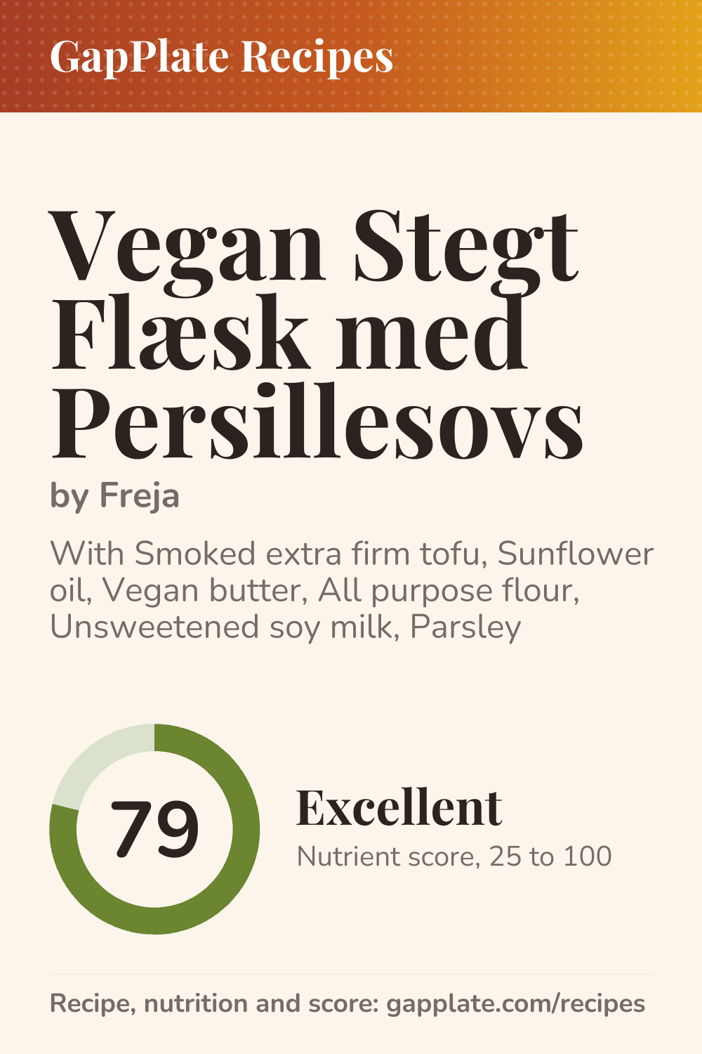 Pin of Vegan Stegt Flæsk med Persillesovs by Freja