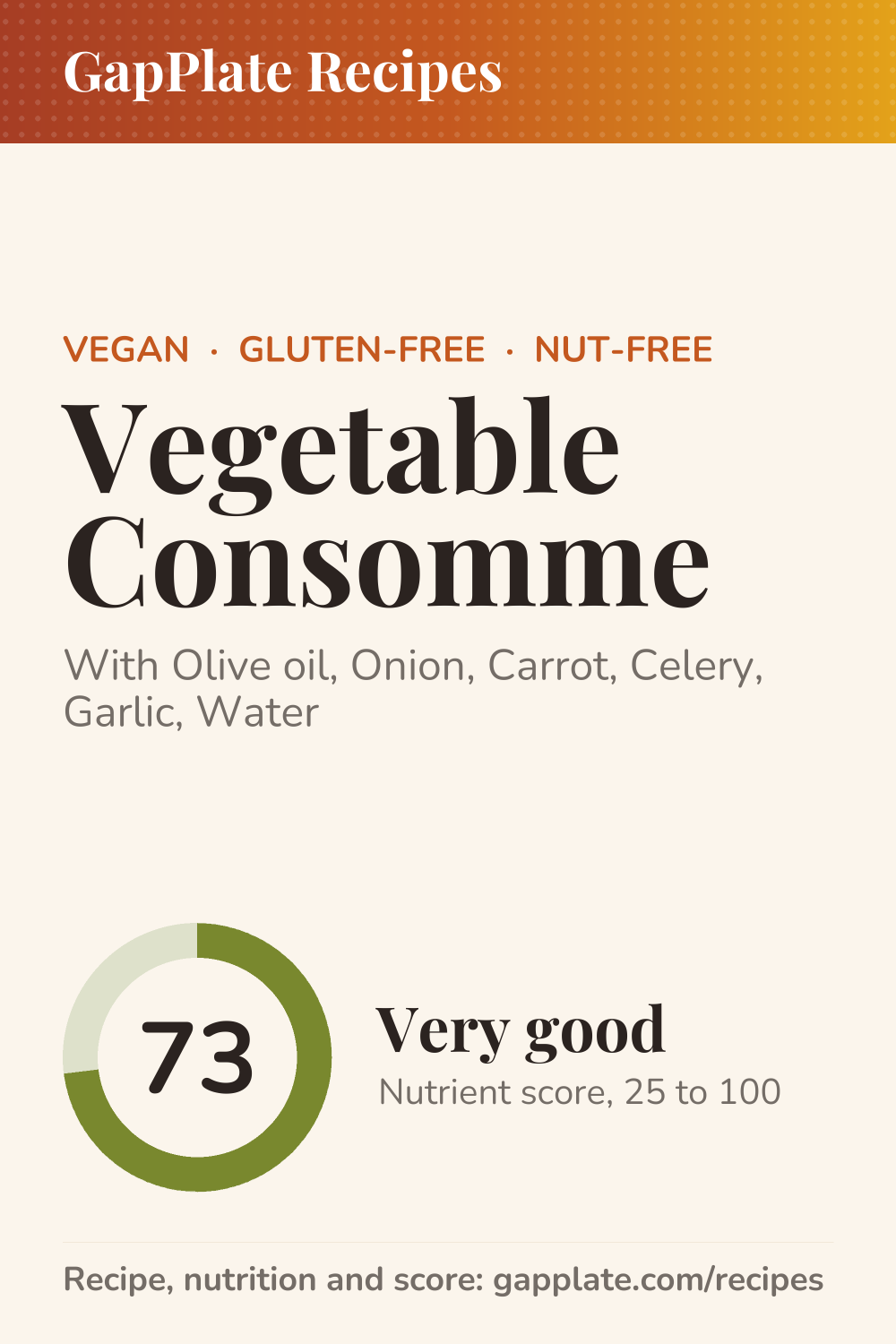 Pin of Vegetable Consomme recipe V2