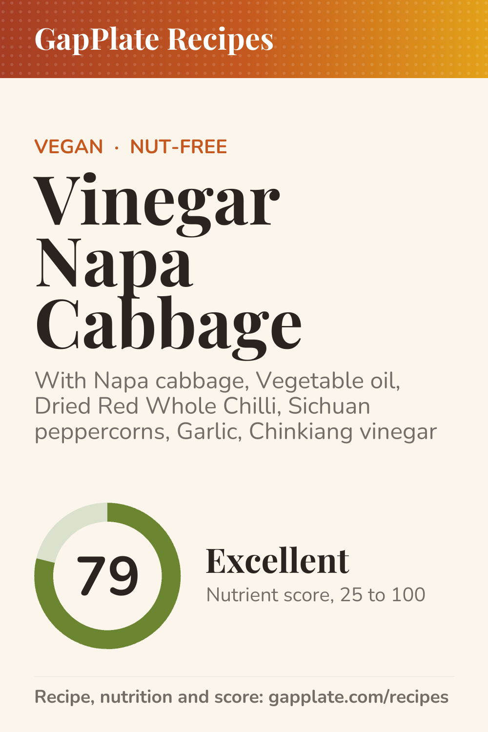 Pin of Vinegar Napa Cabbage recipe
