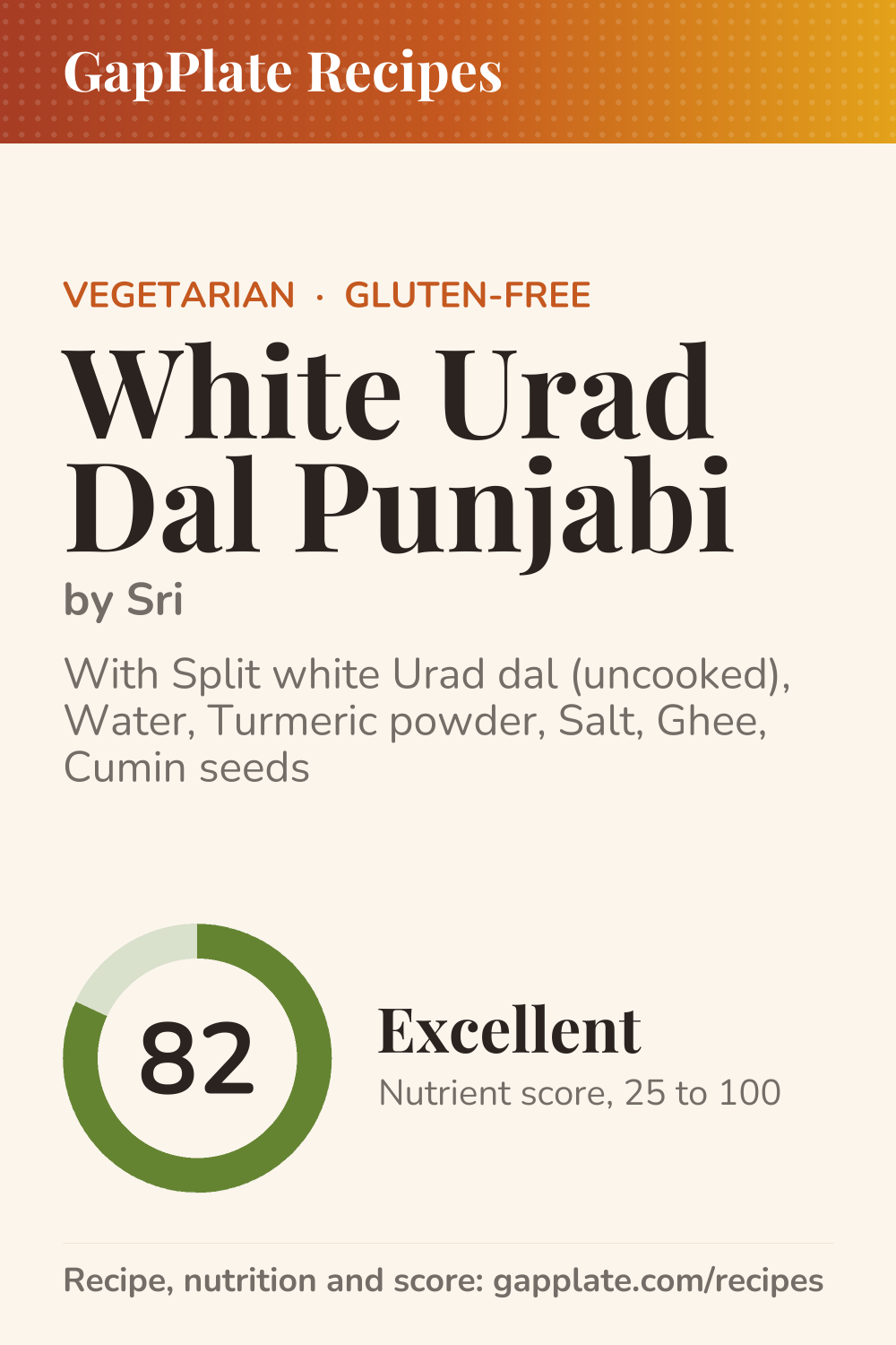 Pin of White Urad Dal Punjabi by Sri